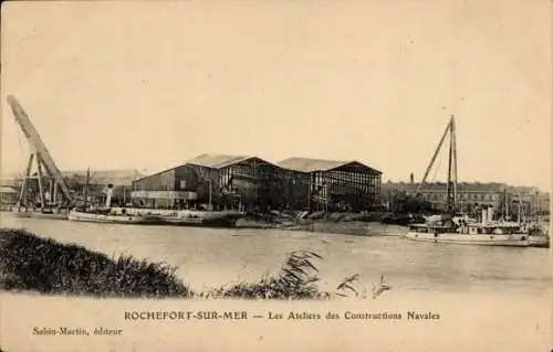 Ak Rochefort sur Mer Charente Maritime, Ateliers des Constructions Navales