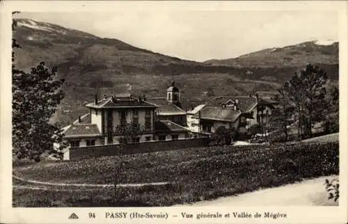 Ak Passy Haute Savoie, Gesamtansicht, Vallee de Megeve