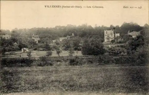 Ak Villennes sur Seine Yvelines, Les Coteaux