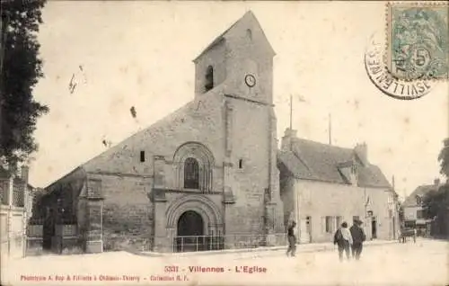 Ak Villennes sur Seine Yvelines, Kirche