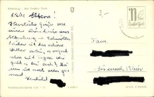 Ak Altenburg in Thüringen, Großer Teich