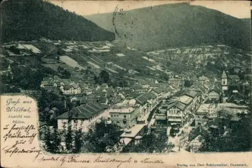 Ak Bad Wildbad im Schwarzwald, Gesamtansicht, Aussicht von Süden