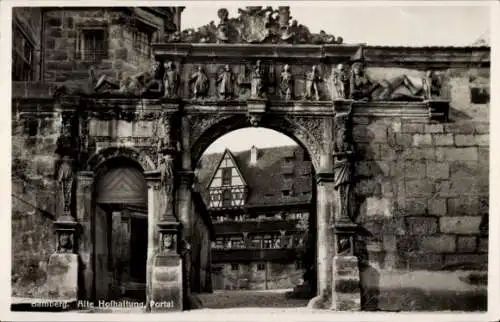 Ak Bamberg in Oberfranken, Alte Hofhaltung, Portal