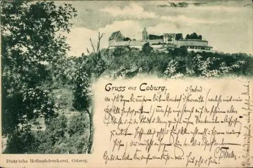 Ak Coburg in Oberfranken, Veste