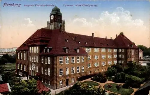 Ak Flensburg in Schleswig Holstein, Auguste Victoria Schule, Lyzeum, Oberlyzeum