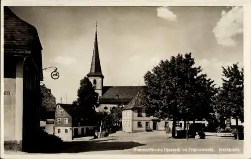 Ak Presseck in Oberfranken, Markplatz, Kirche