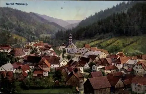 Ak Wirsberg im Fichtelgebirge, Teilansicht, Wald, Berge