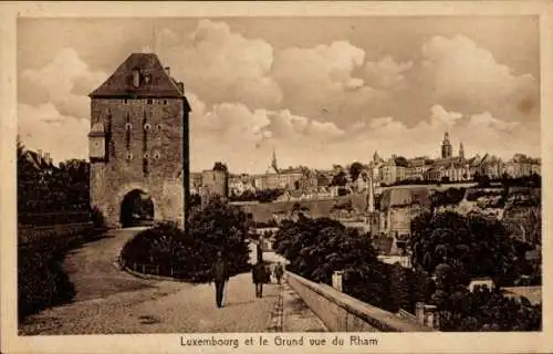 Ak Luxemburg Luxembourg, Grund, Teilansicht, Rham