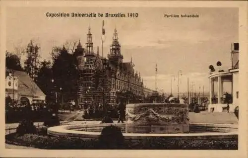 Ak Brüssel Brüssel, Ausstellung 1910, Niederländischer Pavillon