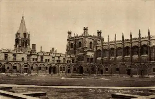 Ak Oxford Oxfordshire England, Christ Church, Tom Quad