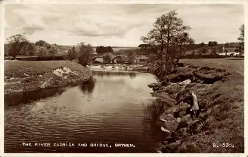 Ak Drymen Stirling Schottland, der Endrick River und die Brücke