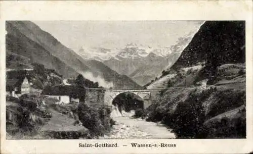 Ak Wassen Kt Uri Schweiz, Sankt Gotthard