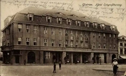 Ak Güstrow in Mecklenburg, Hotel Erbgroßherzog