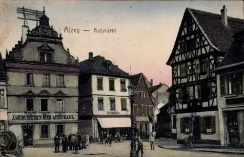 Ak Alzey in Rheinhessen, Roßmarkt, Bierausschank J. Neidlinger