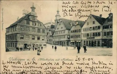 Ak Vaihingen an der Enz, Marktplatz mit Rathaus