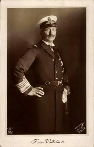 Ak Kaiser Wilhelm II. in Marineuniform, NPG 4807