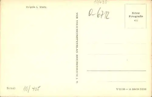 Ak Triptis in Thüringen, Straßenpartie, Autos, Passanten