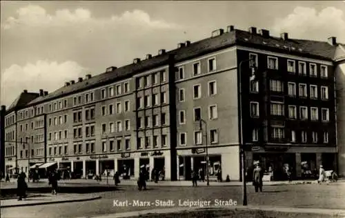 Ak Karl Marx Stadt Chemnitz in Sachsen, Leipziger Straße