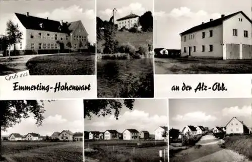 Ak Emmerting Hohenwart Altötting in Oberbayern, Teilansichten, Siedlung