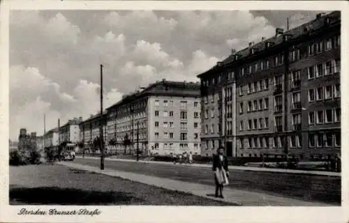 Ak Dresden Altstadt, Grunaer Straße, Wohnhäuser