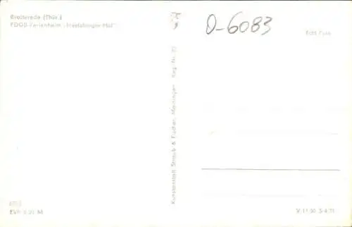 Ak Brotterode in Thüringen, FDGB Ferienheim Inselsberger Hof