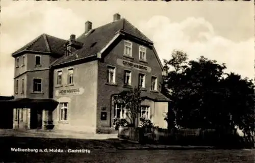 Ak Wolkenburg an der Mulde Limbach Oberfrohna Sachsen, Gaststätte