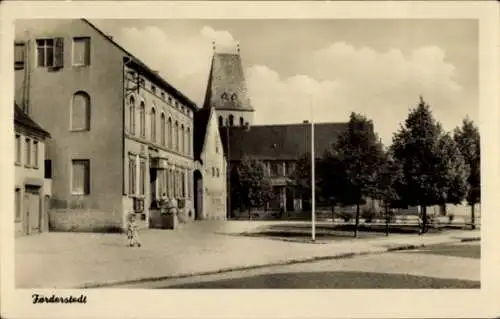 Ak Förderstedt Staßfurt im Salzlandkreis, Straßenpartie