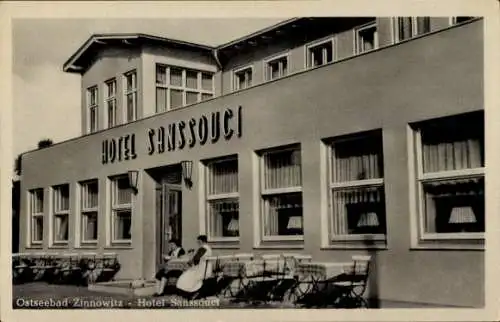 Ak Ostseebad Zinnowitz auf Usedom, Hotel Sanssouci