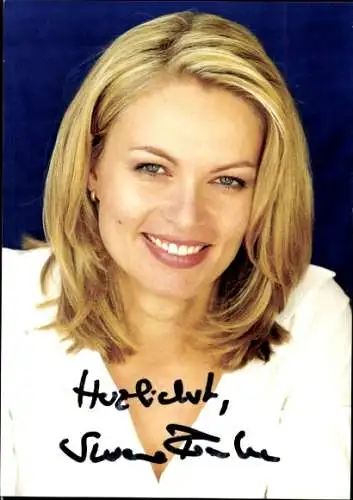Ak Moderatorin Susanne Franke, Portrait, Autogramm