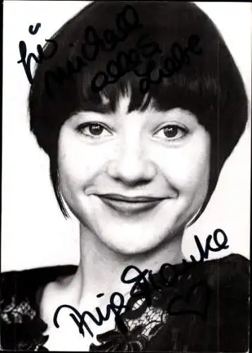 Ak Schauspielerin Anja Franke, Portrait, Autogramm