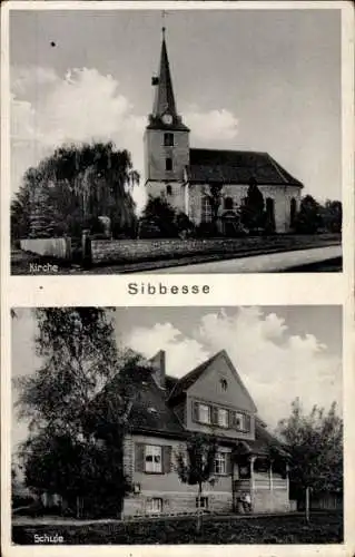 Ak Sibbesse in Niedersachsen, Kirche, Schule