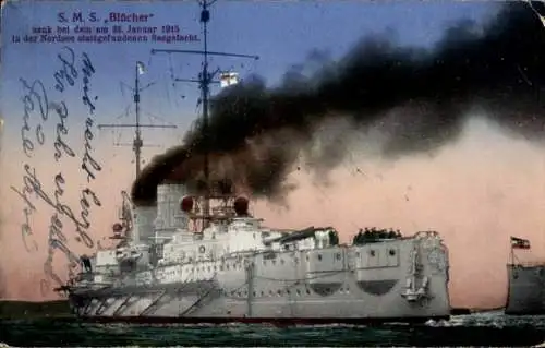 Ak Deutsches Kriegsschiff, SMS Blücher, Kaiserliche Marine