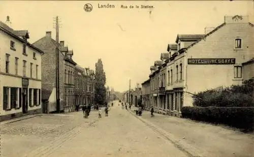 Ak Terre Flanders Flämisch-Brabant, Rue de la Station