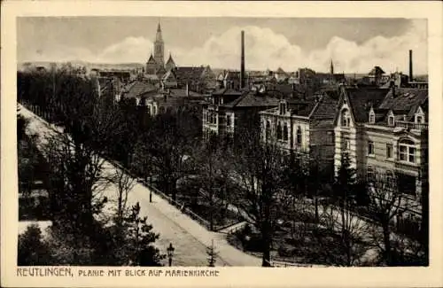Ak Reutlingen in Württemberg, Planie, Marienkirche