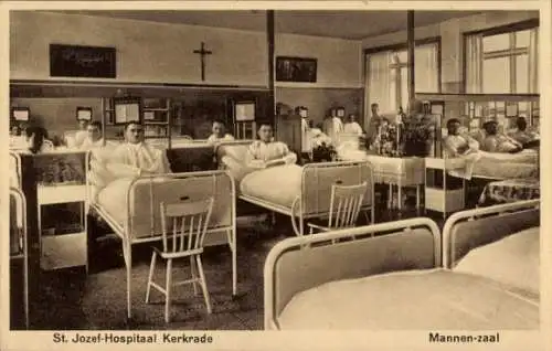 Ak Kerkrade Limburg Niederlande, St. Joseph Hospital, Männerhalle