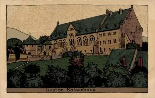 Steindruck Ak Goslar Niedersachsen, Kaiserhaus