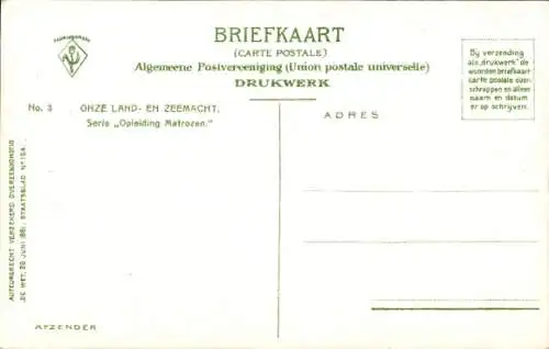 Ak Niederländische Marinesoldaten in Uniformen