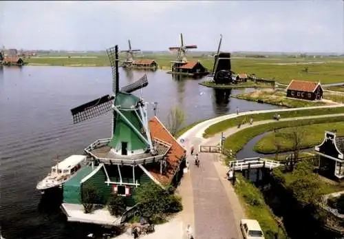 Ak Zaanse Schans Zaandam Zaanstad Nordholland, Windmühle