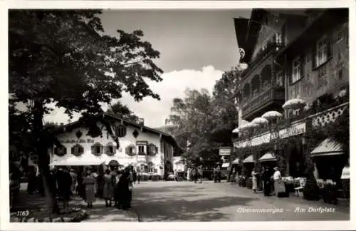Ak Oberammergau, Hotel Wittelsbach, Dorfplatz, Alte Post