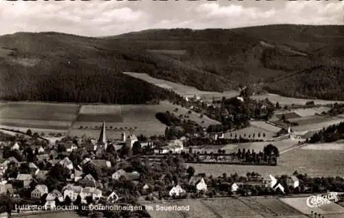 Ak Dörnholthausen Sundern im Sauerland, Stockum, Luftbild, Panorama