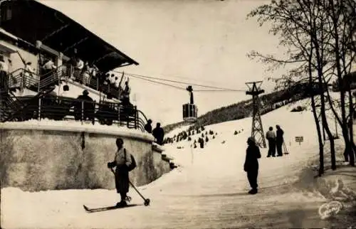 Ak Megève Haute Savoie, Departs du Teleferique du Mont d'Arbois