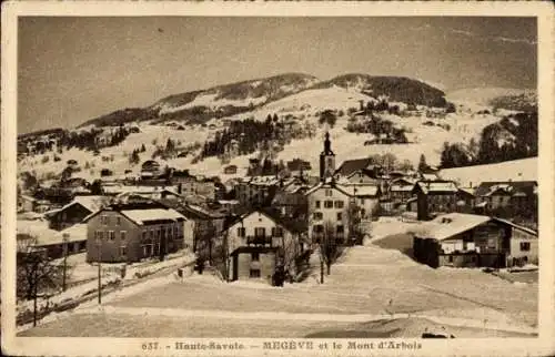 Ak Megève Haute Savoie, Panorama, Mont d'Arbois, Winter