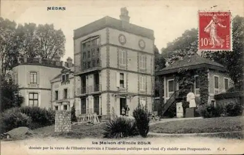 Ak Medan Yvelines, Haus von Emile Zola