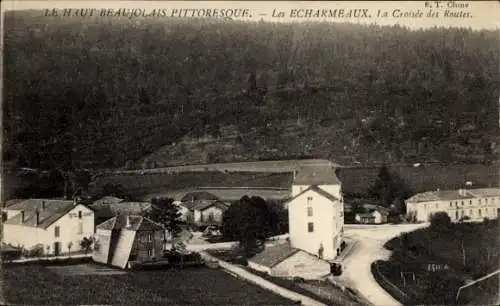 Ak Les Écharmeaux Rhône, Croisee des Routes