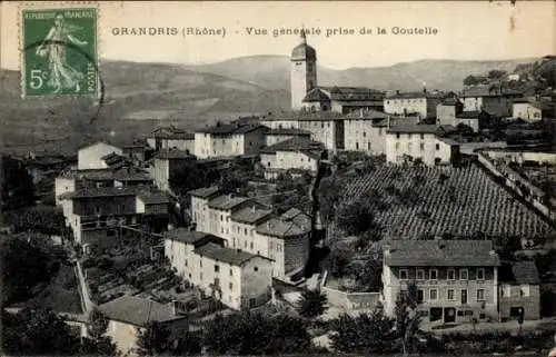 Ak Grandris Rhone, Gesamtansicht von La Goutelle