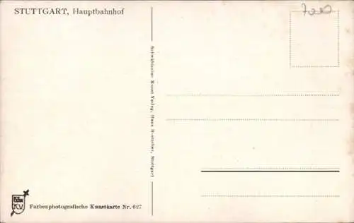 Ak Stuttgart in Württemberg, Hauptbahnhof, Straßenbahn