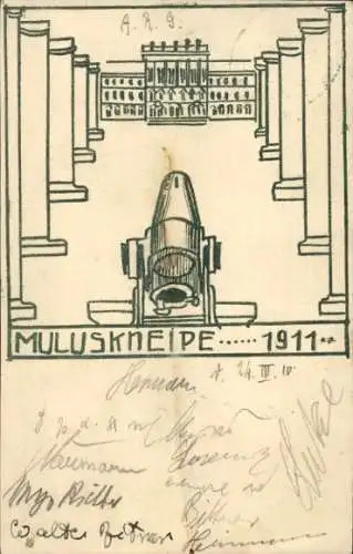 Studentika Ak Mulus-Kneipe 1911, Kanone