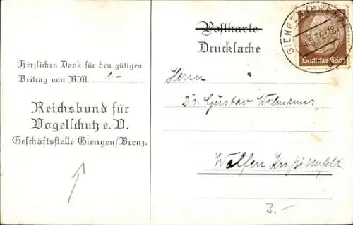 Künstler Ak Lebrecht, G., Paradiesvögel, Bund für Vogelschutz