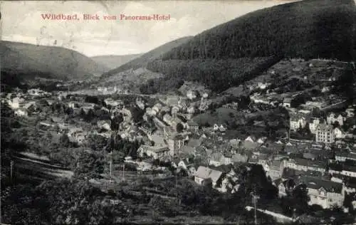 Ak Bad Wildbad im Schwarzwald, Gesamtansicht, Blick vom Panorama Hotel