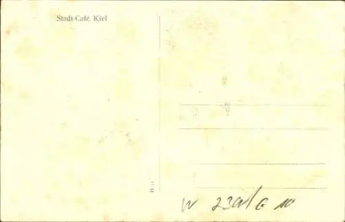 Ak Kiel, Stadt Café, Innenansicht